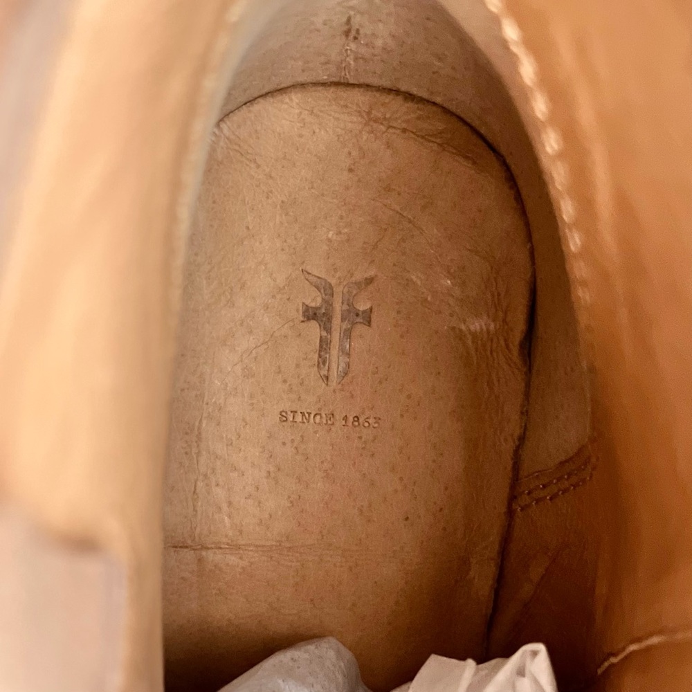 NIB Frye Rory Bootie Western Pointed Toe Lesther Ankle Boots Dusty Rose - Picture 11 of 15